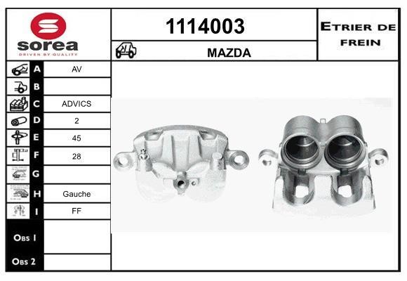 SNRA 1114003 Brake caliper 1114003: Buy near me in Poland at 2407.PL - Good price!