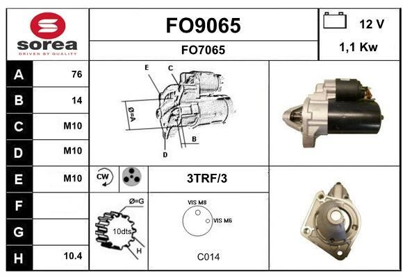 SNRA FO9065 Starter FO9065: Buy near me in Poland at 2407.PL - Good price!
