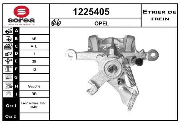 SNRA 1225405 Brake caliper rear left 1225405: Buy near me in Poland at 2407.PL - Good price!