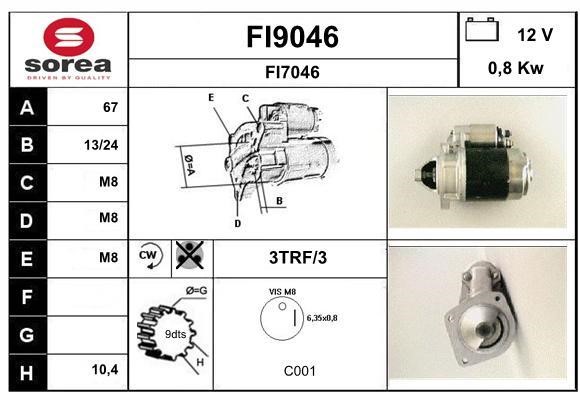 SNRA FI9046 Starter FI9046: Buy near me at 2407.PL in Poland at an Affordable price!