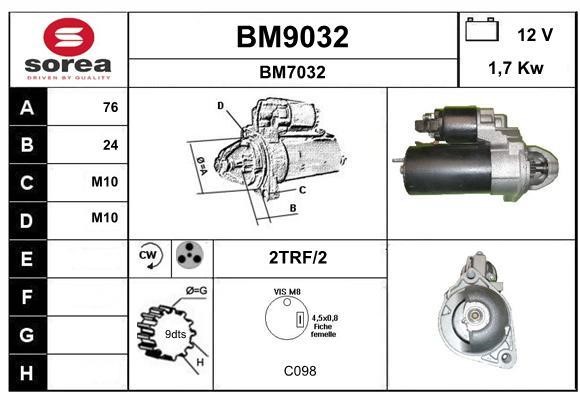 SNRA BM9032 Anlasser BM9032: Kaufen Sie zu einem guten Preis in Polen bei 2407.PL!