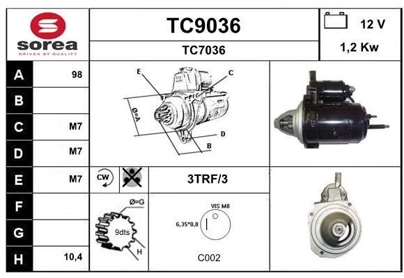 SNRA TC9036 Starter TC9036: Buy near me in Poland at 2407.PL - Good price!