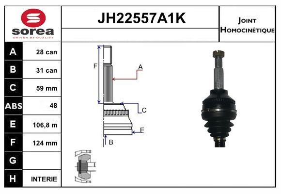SNRA JH22557A1K Gelenksatz, Antriebswelle JH22557A1K: Kaufen Sie zu einem guten Preis in Polen bei 2407.PL!