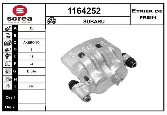 SNRA 1164252 Brake caliper front right 1164252: Buy near me in Poland at 2407.PL - Good price!
