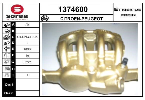 SNRA 1374600 Brake caliper 1374600: Buy near me in Poland at 2407.PL - Good price!
