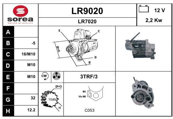 SNRA LR9020 Starter LR9020: Buy near me in Poland at 2407.PL - Good price!