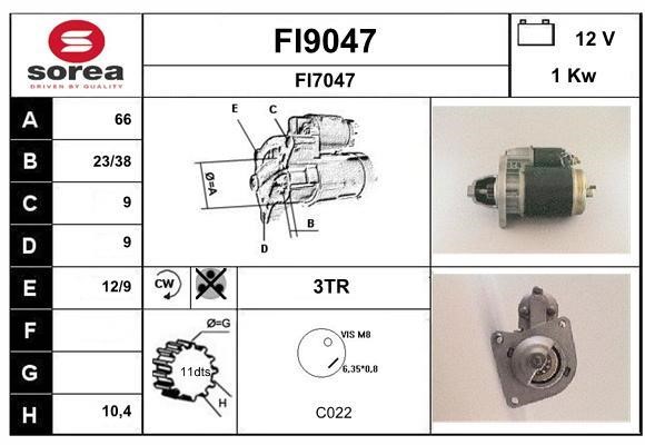 SNRA FI9047 Starter FI9047: Buy near me in Poland at 2407.PL - Good price!