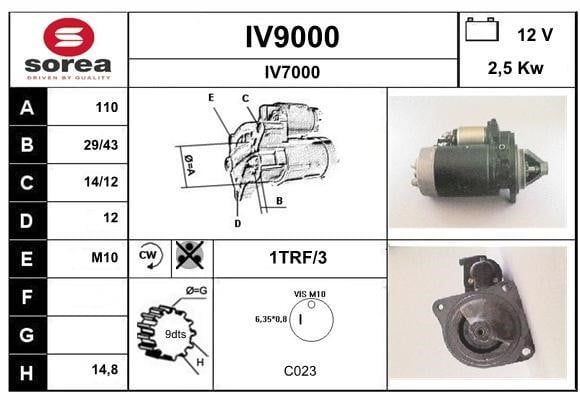 SNRA IV9000 Starter IV9000: Buy near me at 2407.PL in Poland at an Affordable price!