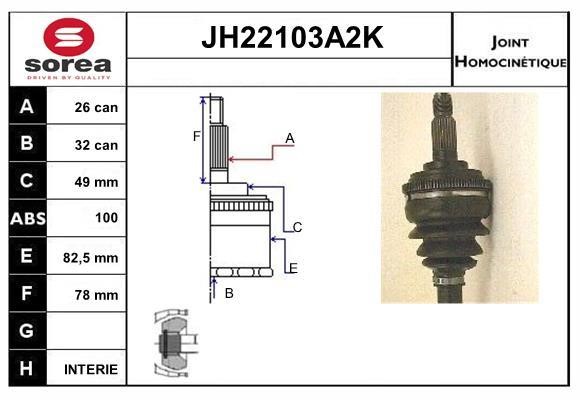 SNRA JH22103A2K Przegub homokinetyczny JH22103A2K: Atrakcyjna cena w Polsce na 2407.PL - Zamów teraz!