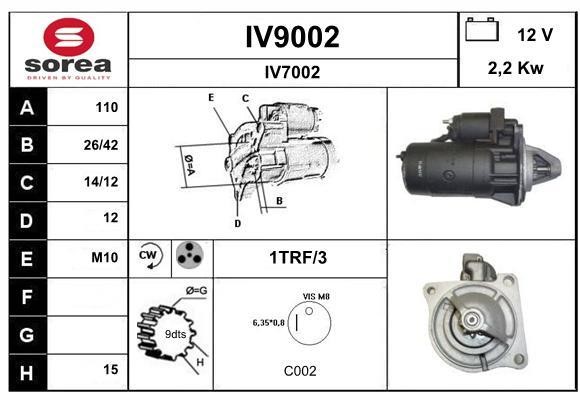 SNRA IV9002 Starter IV9002: Buy near me at 2407.PL in Poland at an Affordable price!