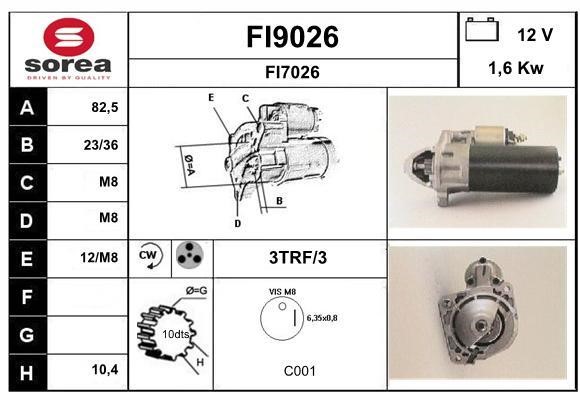 SNRA FI9026 Стартер FI9026: Отличная цена - Купить в Польше на 2407.PL!
