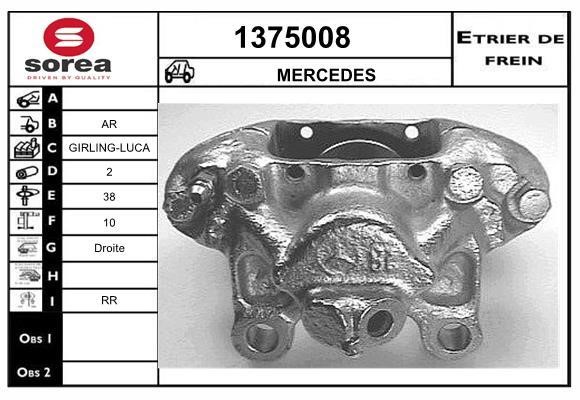 SNRA 1375008 Brake caliper rear right 1375008: Buy near me in Poland at 2407.PL - Good price!