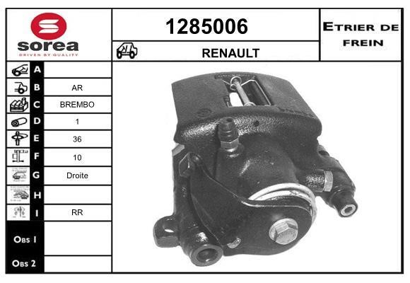 SNRA 1285006 Brake caliper rear right 1285006: Buy near me in Poland at 2407.PL - Good price!
