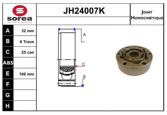 SNRA JH24007K CV joint JH24007K: Buy near me in Poland at 2407.PL - Good price!
