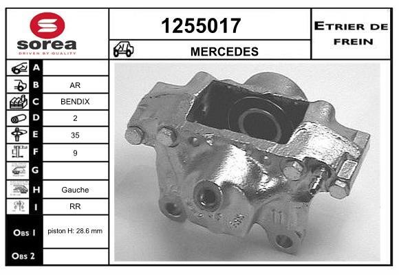 SNRA 1255017 Brake caliper rear left 1255017: Buy near me in Poland at 2407.PL - Good price!
