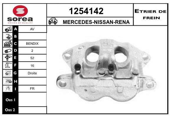 SNRA 1254142 Brake caliper front right 1254142: Buy near me in Poland at 2407.PL - Good price!