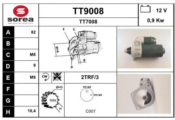 SNRA TT9008 Starter TT9008: Buy near me in Poland at 2407.PL - Good price!