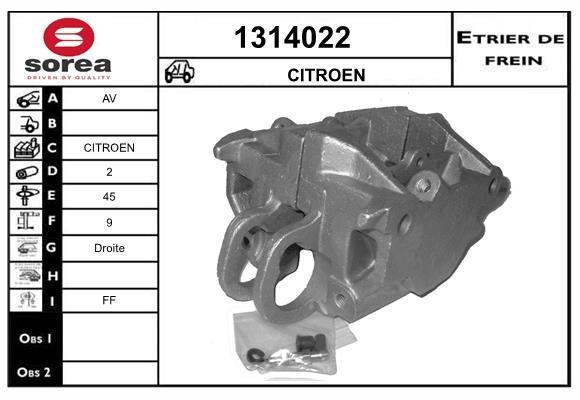 SNRA 1314022 Brake caliper 1314022: Buy near me in Poland at 2407.PL - Good price!