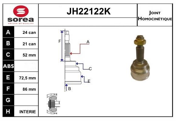 SNRA JH22122K Шарнір рівних кутових швидкостей (ШРКШ) JH22122K: Приваблива ціна - Купити у Польщі на 2407.PL!