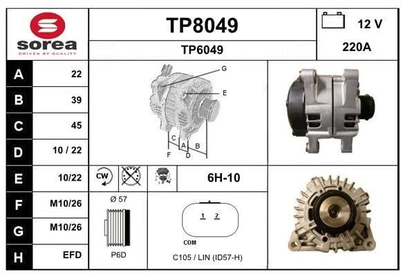 SNRA TP8049 Генератор TP8049: Отличная цена - Купить в Польше на 2407.PL!