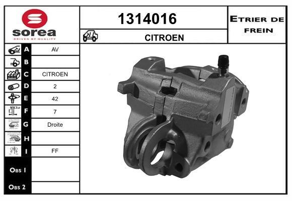 SNRA 1314016 Brake caliper 1314016: Buy near me in Poland at 2407.PL - Good price!