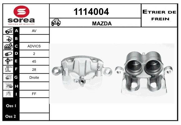 SNRA 1114004 Brake caliper 1114004: Buy near me in Poland at 2407.PL - Good price!