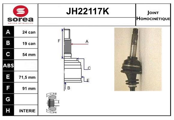 SNRA JH22117K Шарнир равных угловых скоростей (ШРУС) JH22117K: Отличная цена - Купить в Польше на 2407.PL!