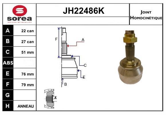 SNRA JH22486K CV joint JH22486K: Buy near me in Poland at 2407.PL - Good price!