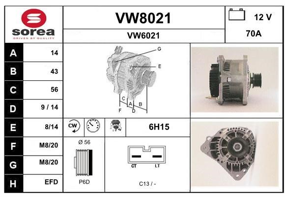 SNRA VW8021 Generator VW8021: Kaufen Sie zu einem guten Preis in Polen bei 2407.PL!