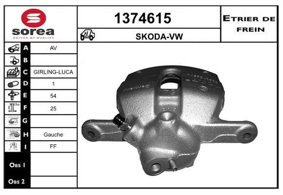 SNRA 1374615 Brake caliper front left 1374615: Buy near me in Poland at 2407.PL - Good price!