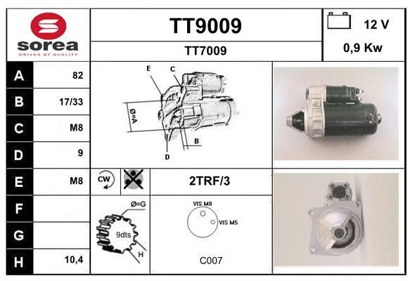 SNRA TT9009 Стартер TT9009: Отличная цена - Купить в Польше на 2407.PL!