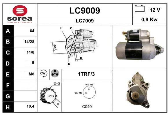 SNRA LC9009 Starter LC9009: Buy near me in Poland at 2407.PL - Good price!