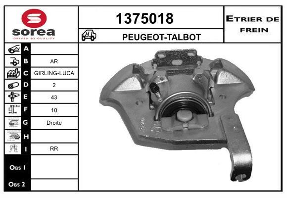 SNRA 1375018 Суппорт тормозной задний правый 1375018: Отличная цена - Купить в Польше на 2407.PL!