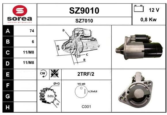 SNRA SZ9010 Starter SZ9010: Buy near me in Poland at 2407.PL - Good price!