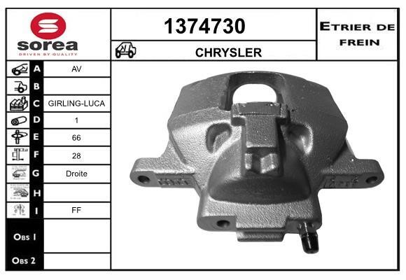 SNRA 1374730 Brake caliper front right 1374730: Buy near me in Poland at 2407.PL - Good price!