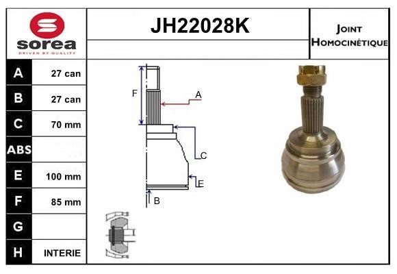 SNRA JH22028K Шарнир равных угловых скоростей (ШРУС) JH22028K: Отличная цена - Купить в Польше на 2407.PL!