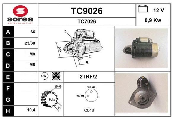 SNRA TC9026 Starter TC9026: Buy near me in Poland at 2407.PL - Good price!
