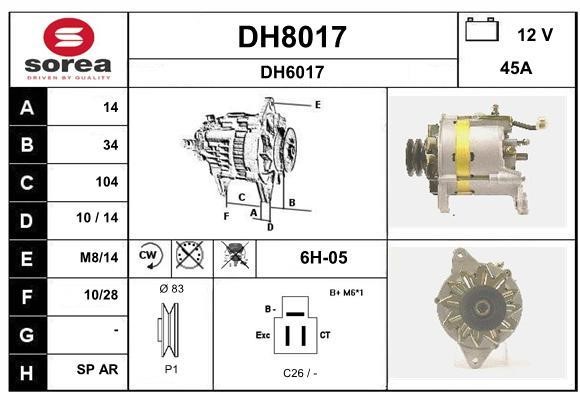 SNRA DH8017 Генератор DH8017: Отличная цена - Купить в Польше на 2407.PL!
