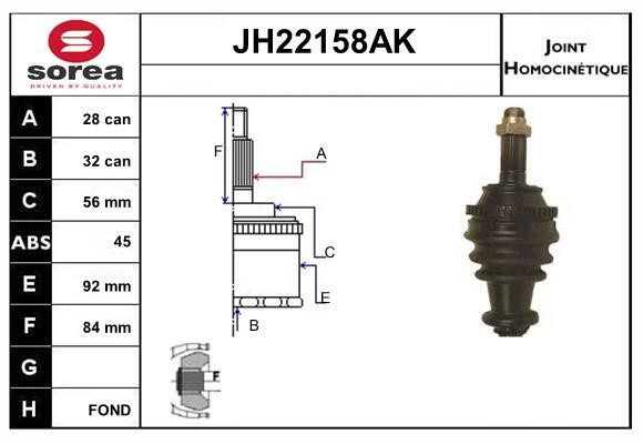 SNRA JH22158AK CV joint JH22158AK: Buy near me at 2407.PL in Poland at an Affordable price!