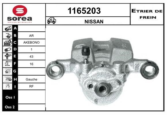 SNRA 1165203 Brake caliper 1165203: Buy near me in Poland at 2407.PL - Good price!