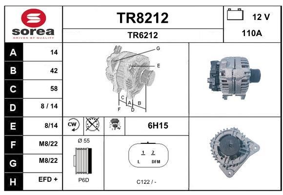 SNRA TR8212 Alternator TR8212: Dobra cena w Polsce na 2407.PL - Kup Teraz!