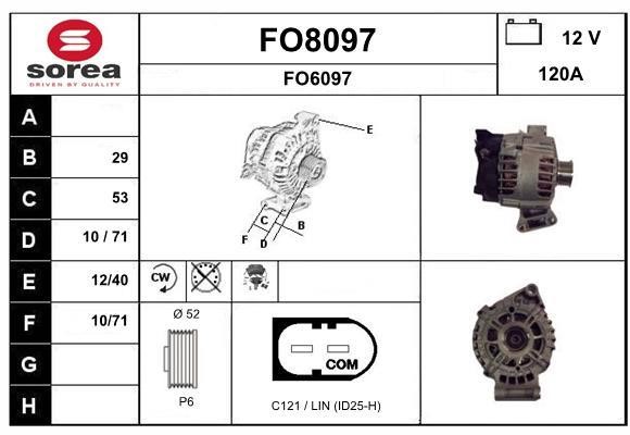 SNRA FO8097 Alternator FO8097: Buy near me in Poland at 2407.PL - Good price!