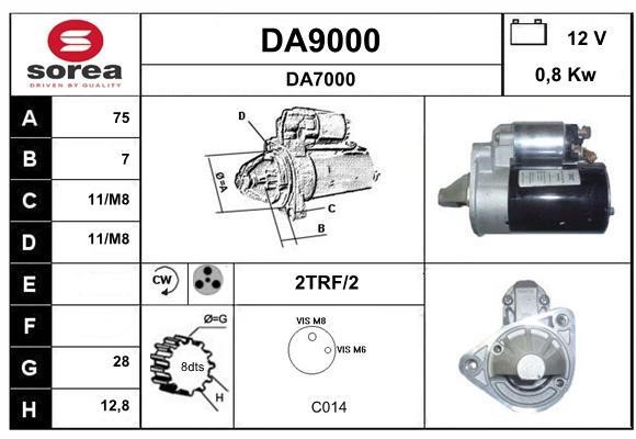 SNRA DA9000 Стартер DA9000: Отличная цена - Купить в Польше на 2407.PL!