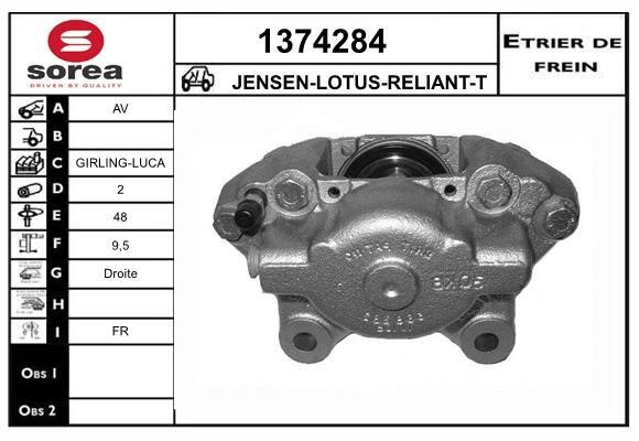 SNRA 1374284 Brake caliper front right 1374284: Buy near me in Poland at 2407.PL - Good price!