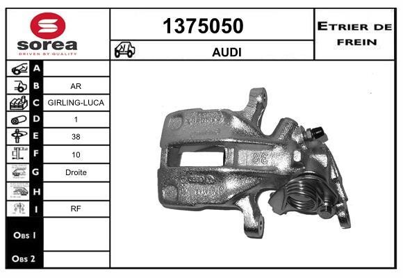 SNRA 1375050 Суппорт тормозной задний правый 1375050: Отличная цена - Купить в Польше на 2407.PL!