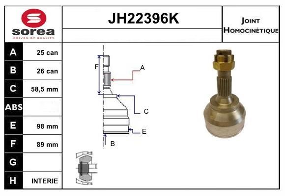 SNRA JH22396K CV joint JH22396K: Buy near me in Poland at 2407.PL - Good price!