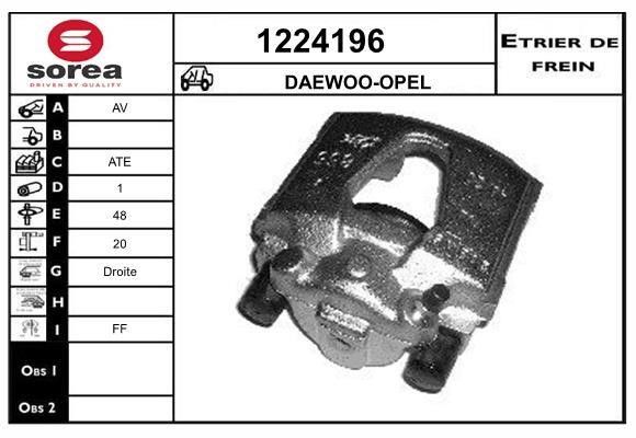 SNRA 1224196 Brake caliper front right 1224196: Buy near me in Poland at 2407.PL - Good price!