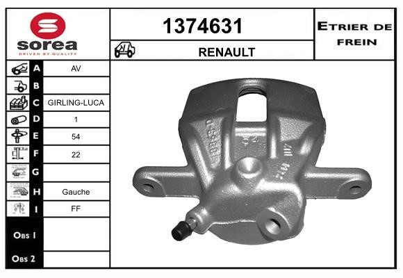 SNRA 1374631 Brake caliper front left 1374631: Buy near me in Poland at 2407.PL - Good price!