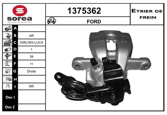 SNRA 1375362 Суппорт тормозной задний правый 1375362: Отличная цена - Купить в Польше на 2407.PL!