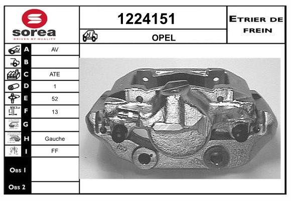 SNRA 1224151 Суппорт тормозной передний левый 1224151: Отличная цена - Купить в Польше на 2407.PL!
